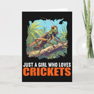 Tarjeta Sólo una chica que ama los grillos. Grillos Animal