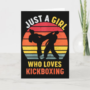 Tarjeta Solo una chica que ama los regalos de kickboxing p
