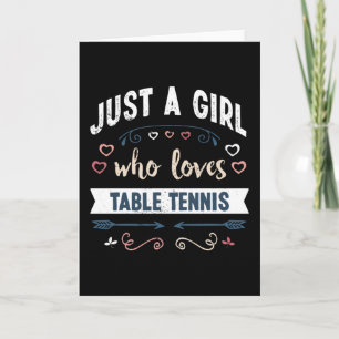 Tarjeta Sólo una chica que ama regalos divertidos de tenis