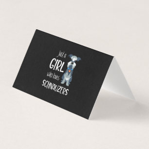 Tarjeta solo una chica que ama schnauzers perro _ schnauze