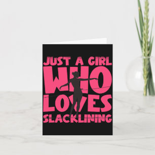 Tarjeta Solo Una Chica Que Ama Slacklining Comfort Colors