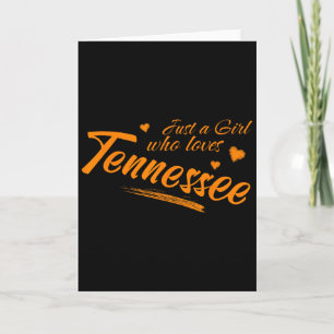 Tarjeta Solo una chica que ama Tennessee, Womens Cute Tn O