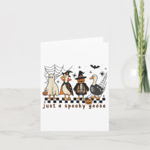Tarjeta Sólo una fantasmagórica Halloween Goose Graciosa H