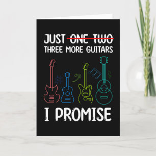 Tarjeta Sólo Una Guitarra Más Que Prometo Regalo Para Guit