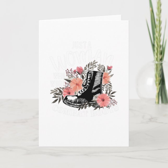 Tarjeta Solo Una Mujer Usaba Botas De Combate Veterano (Anverso)