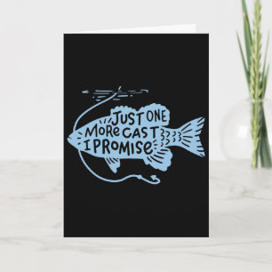 Tarjeta Solo una tirada más te lo prometo regalo de pescad