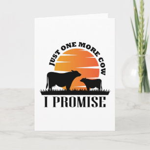 Tarjeta Sólo Una Vaca Más Prometo Regalo Para Ideas Famers