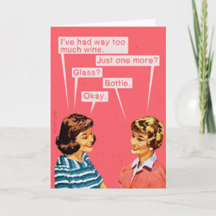 Tarjeta Sólo uno más....wine