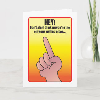 Tarjeta Solo uno que se hace más viejo y humorístico carné