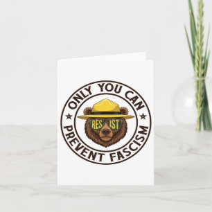 Tarjeta Sólo Usted Puede Evitar El Oso Fascista Resistir A