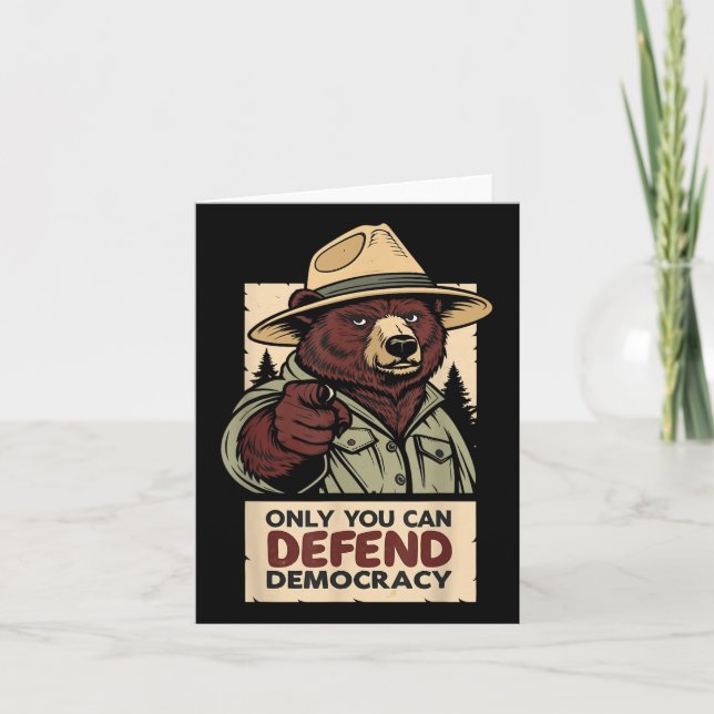 Tarjeta Sólo Ustedes Pueden Defender La Democracia - Contr (Anverso)