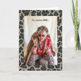 Tarjeta Solo vives una vez, marcha a tu propio batería