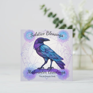 Tarjeta Solsticio Crow Serenade Personalizado Plano de Med
