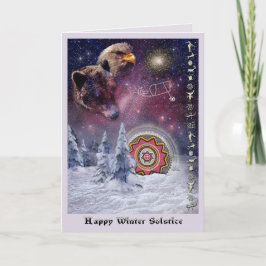 Tarjeta Solsticio de invierno de Chumash