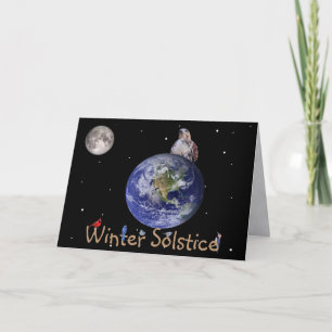 Tarjeta Solsticio de invierno: Saludos navideños desde la