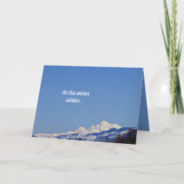 Tarjeta ¡Solsticio de invierno! Snowy Mountain Winter Scen