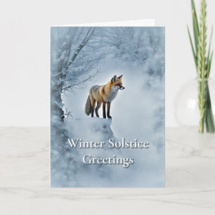 Tarjeta Solsticio de Invierno Yule Naturaleza con hermoso