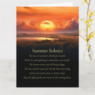 Tarjeta Solsticio de Verano con Espíritu de la Naturaleza 