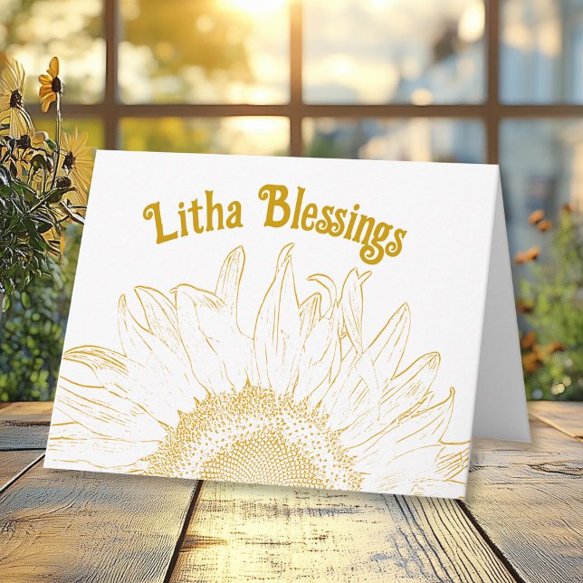 Tarjeta Solsticio de verano de Litha, un gráfico de giraso (Subido por el creador)