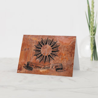 Tarjeta Solsticio de verano en francés