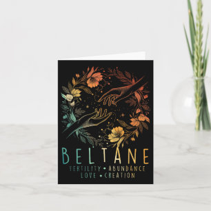 Tarjeta Solsticio de verano medio Beltane Fertilidad Abund