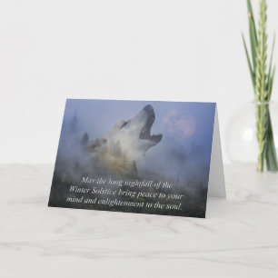 Tarjeta Solsticio del Lobo Invernal