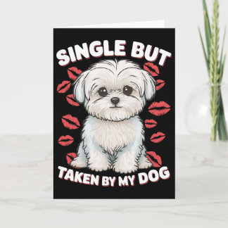 Tarjeta Soltero Pero Tomado Por Mi Perro Lindo Divertido A