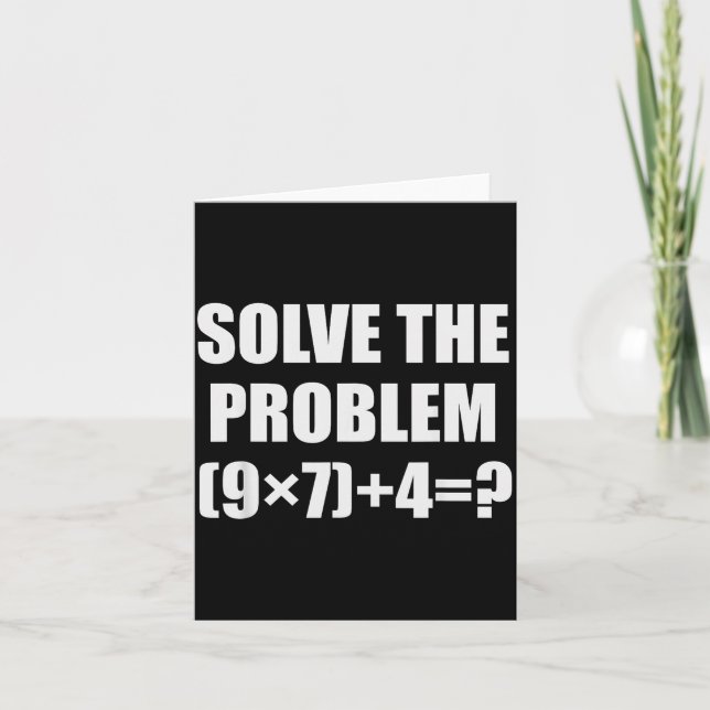 Tarjeta Solve The Problem Funny 67 Meme Brainrot Math Teac (Anverso)