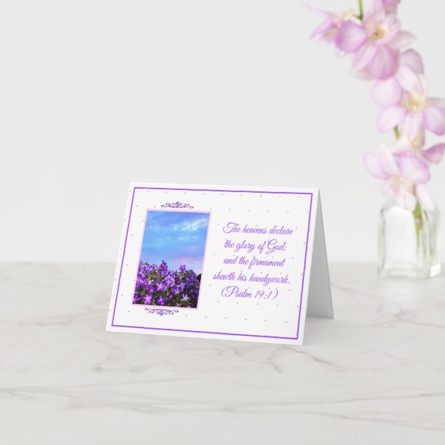 Tarjeta Sombra de flores púrpura de las escrituras Inspira (Orquídea)