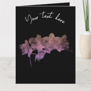 Tarjeta Sombra orquídea sobre un fondo oscuro