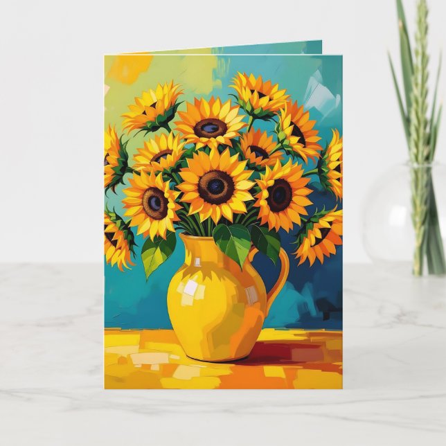 Tarjeta Sombras amarillas | Ten un cumpleaños hermoso (Anverso)