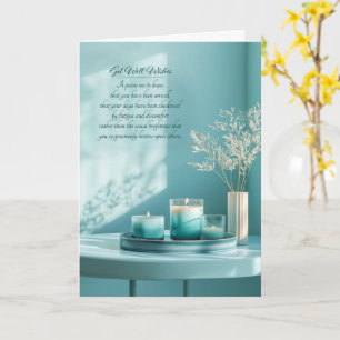 Tarjeta Sombras de Aqua Velas de Luz Solar Sentimentales p