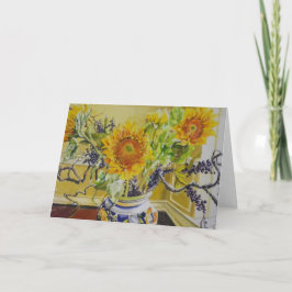 Tarjeta Sombras de girasoles en una jaula italiana