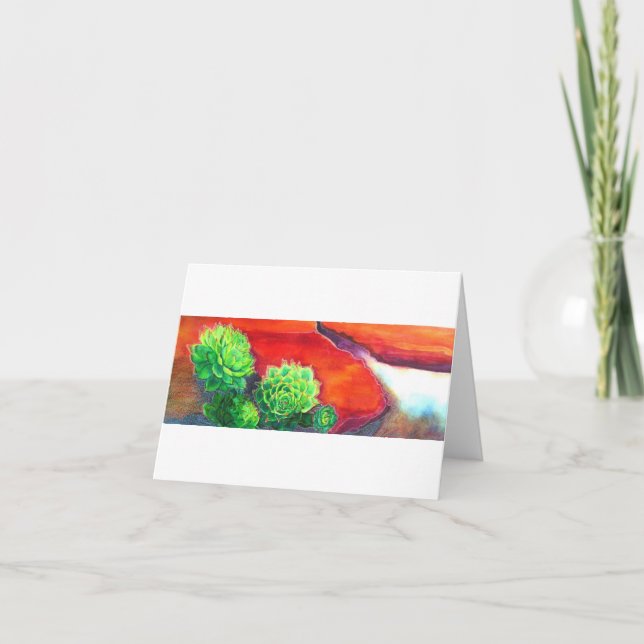 Tarjeta Sombras de los Succulents del desierto (Anverso)