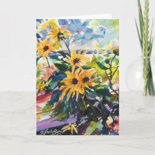 Tarjeta "Sombras y girasoles"