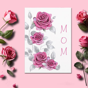 Tarjeta Sombreado rosa con el Día de la Madre