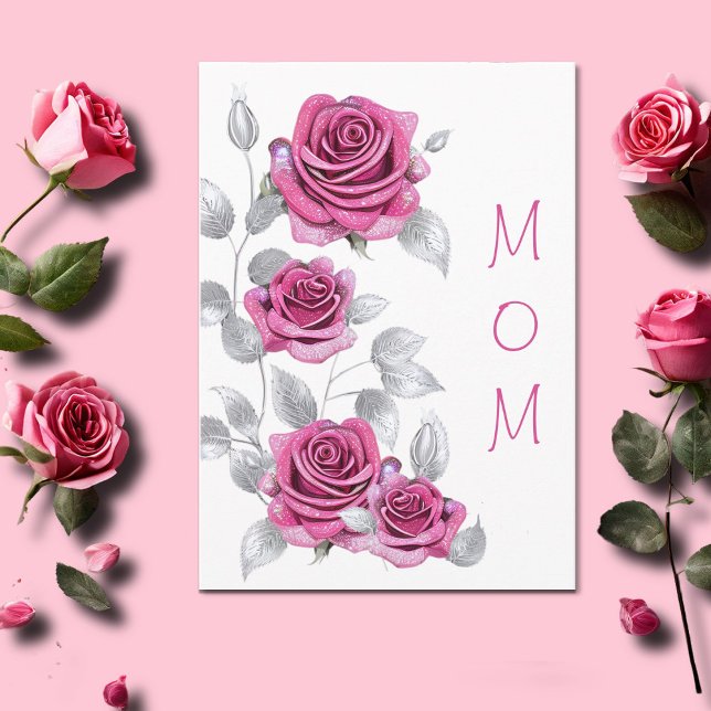 Tarjeta Sombreado rosa con el Día de la Madre (Subido por el creador)