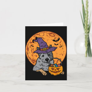 Tarjeta Sombrero de Bruja Luna Jack O Linterna Halloween