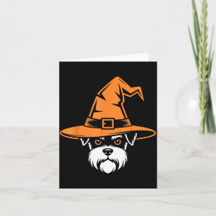 Tarjeta Sombrero de bruja para Schnauzer miniatura espeluz