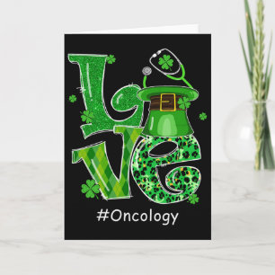 Tarjeta Sombrero de duende Amor Enfermera de oncología Día