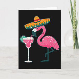Tarjeta Sombrero de flamenco mexicano fiesta cinco de mayo