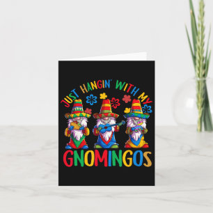 Tarjeta Sombrero de Gnome Mexicano Gnomingos 3 Gnomos Cinc