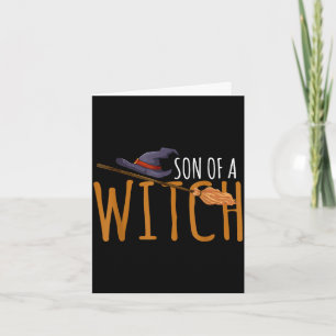 Tarjeta Sombrero de Halloween del hijo de la bruja 
