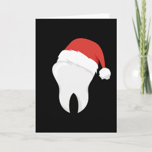 Tarjeta Sombrero de Navidad de Dientes de Dentista Regalo 