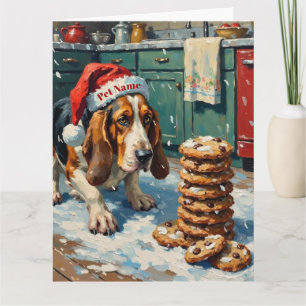 Tarjeta Sombrero de pista de galletas de Navidad olfateand