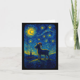 Tarjeta Sombrero de Santa Amante de Cabra Navidad Estrella