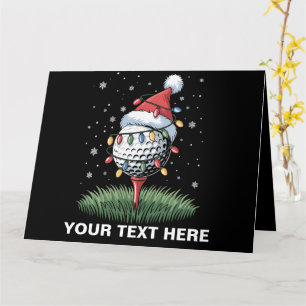 Tarjeta Sombrero de Santa de árbol de Navidad con pelota d