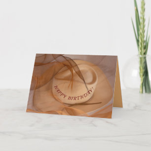 Tarjeta Sombrero de vaquero de estilo occidental con ala d