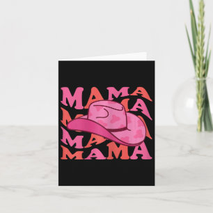 Tarjeta Sombrero de vaquero rosa vaquera occidental mamá g