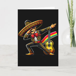 Tarjeta Sombrero divertido de mariachi Cinco De Mayo hombr